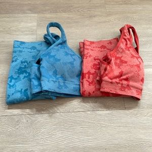 GYM SHARK CAMO SCRUNCH DUPES.